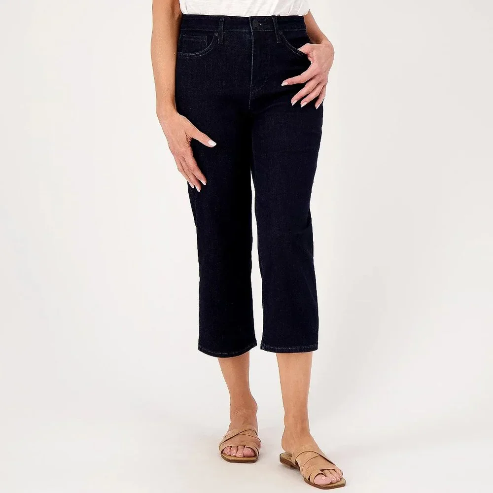 NYDJ Joni Higher Rise Relaxed Crop Jeans- Illusion - Picture 1 of 3